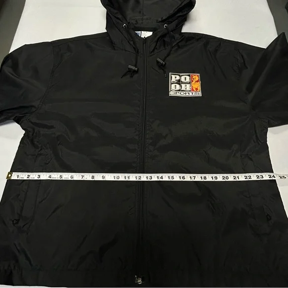 Vintage Disney Winnie the Pooh Adult Windbreaker Rain Jacket Sz M Hood Zip Y2k - Picture 11 of 15